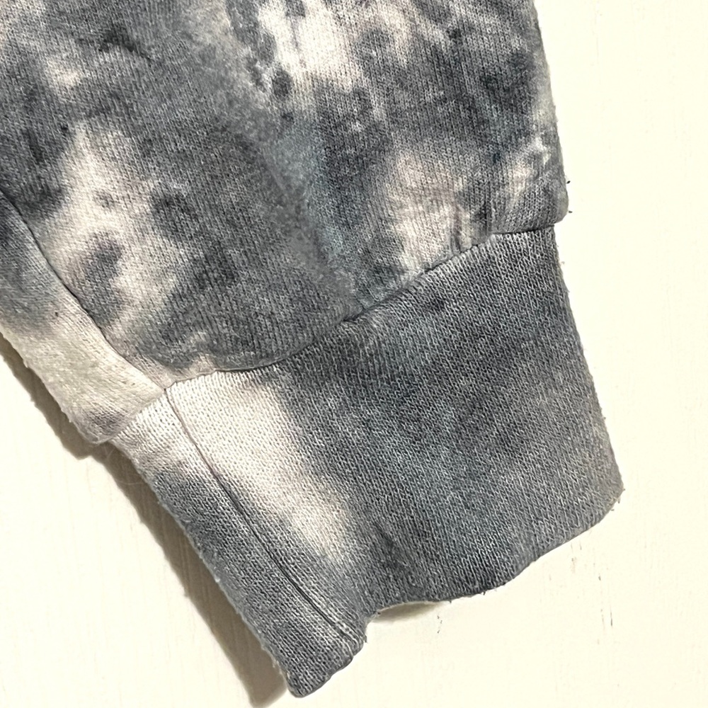 Bowery Supply Co. Tie Dye DAYDREAMER Hooded Gray White Sweatshirt Hoodie - Picture 3 of 11